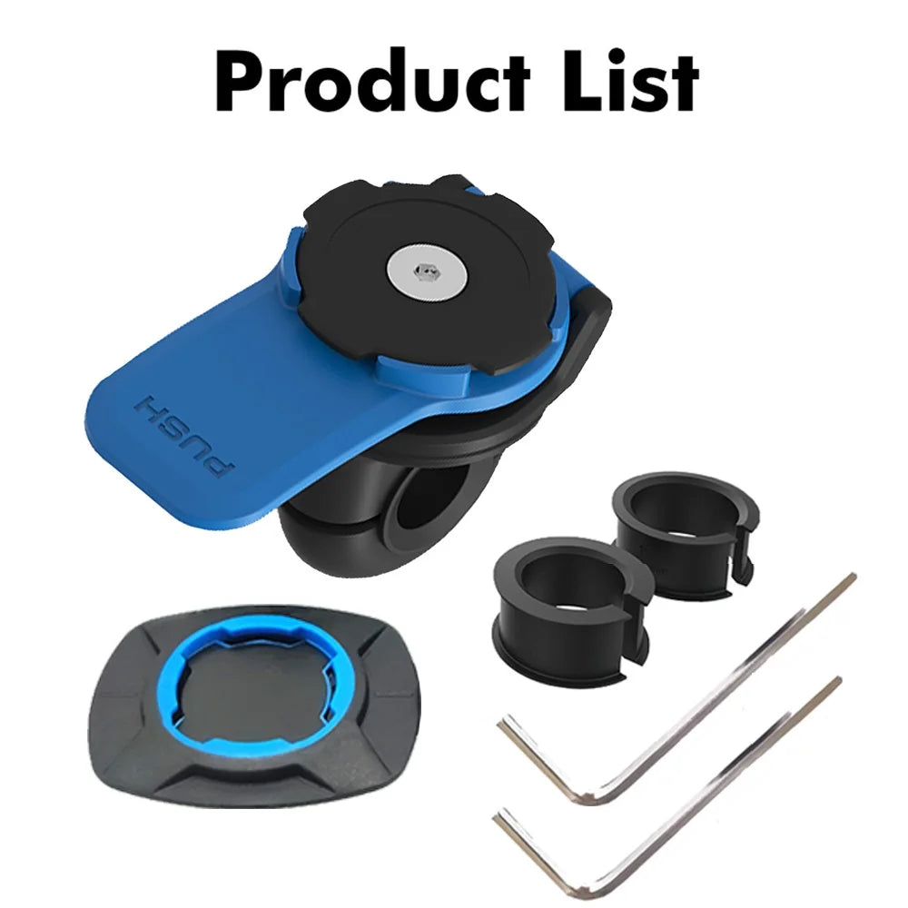 Anti-shake bike phone holder with shock absorber and self-lock mount