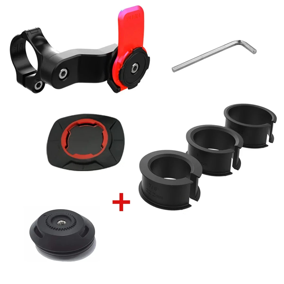 Anti-shake bike phone holder with shock absorber and self-lock mount