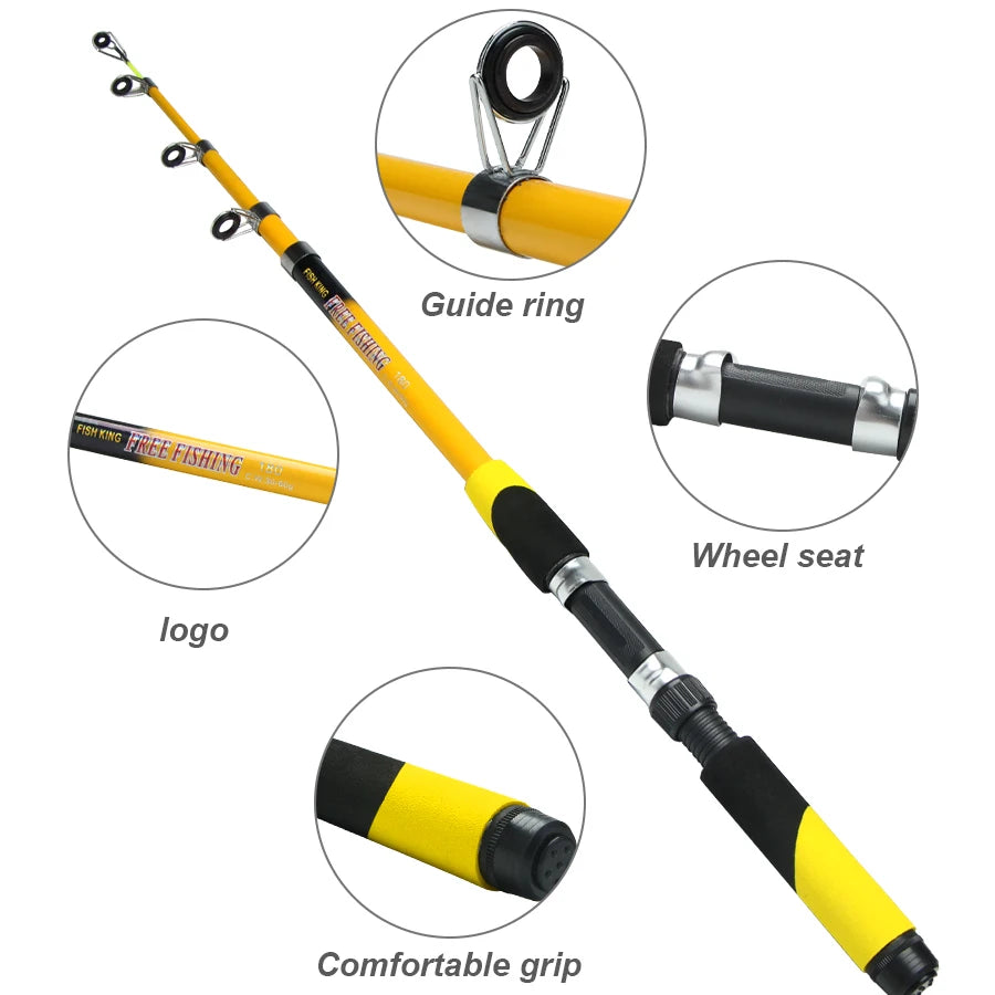 Telescopic Spinning Rod Combo Set