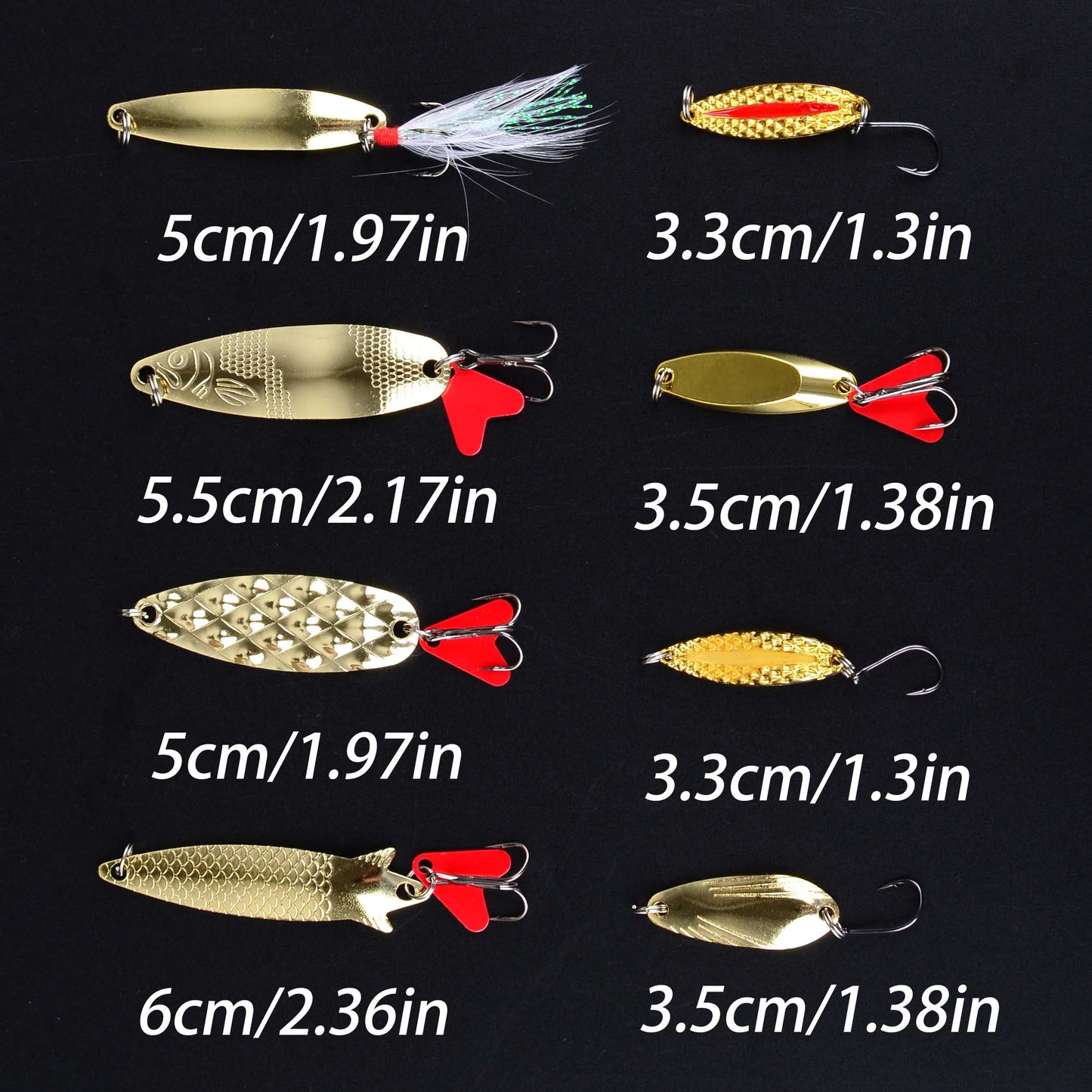 16pc Spinner Lure Kit Set