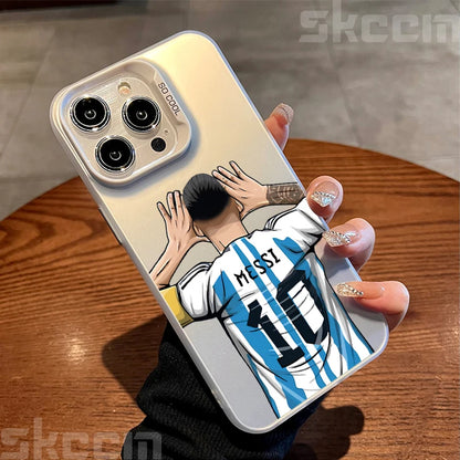 Messi Electroplate Silver iPhone Case