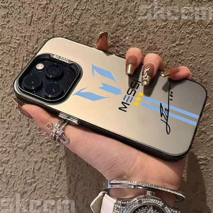 Messi Electroplate Silver iPhone Case