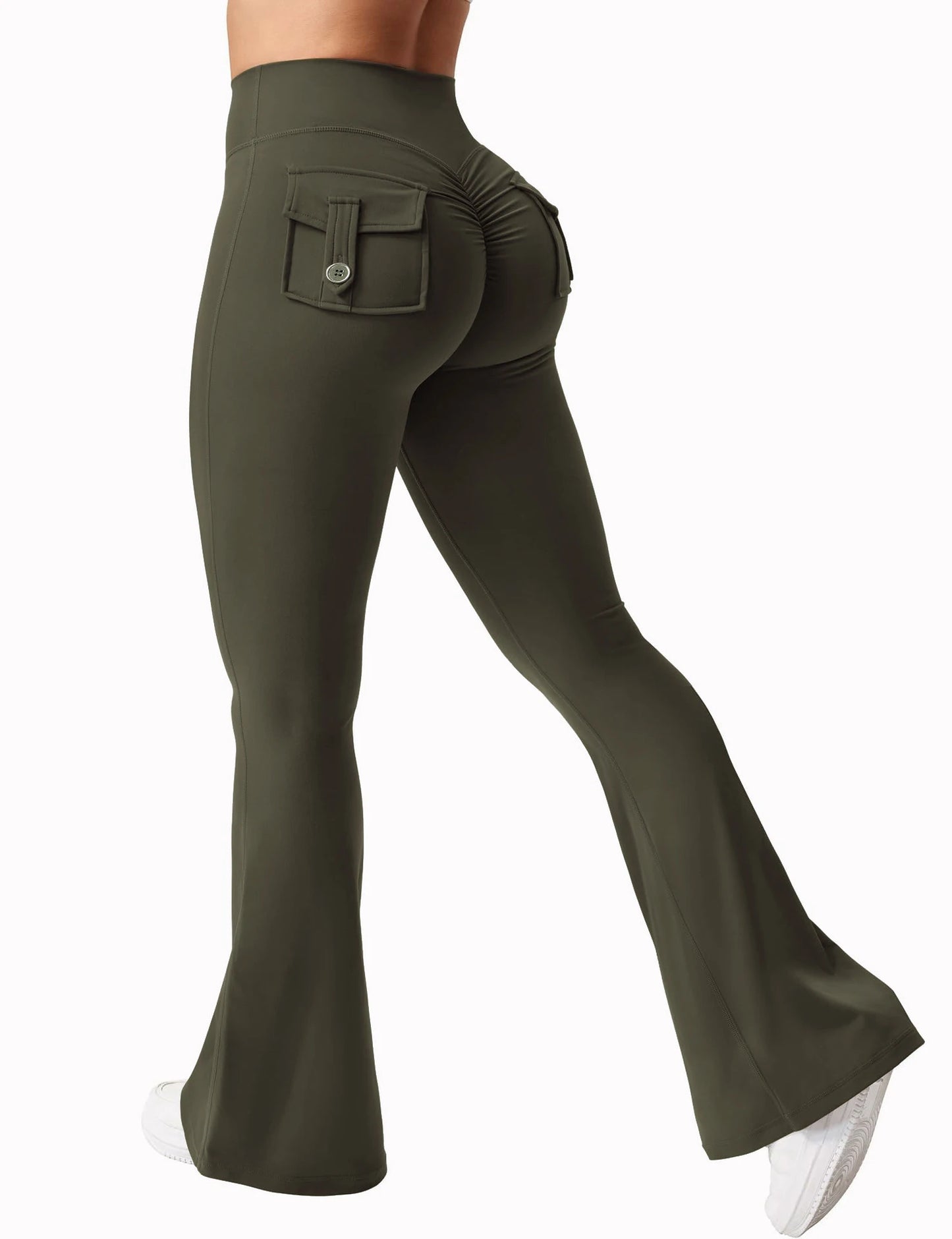 Women’s Flared Yoga Pants – High-Waist Bell-Bottom Workout Leggings