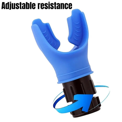 Breathing trainer mouthpiece for lung exercise and respiratory fitness