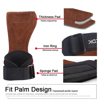 Cowhide Weightlifting Gym Grips