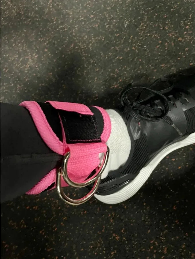 TPE resistance bands with ankle straps for leg strength and gym workouts