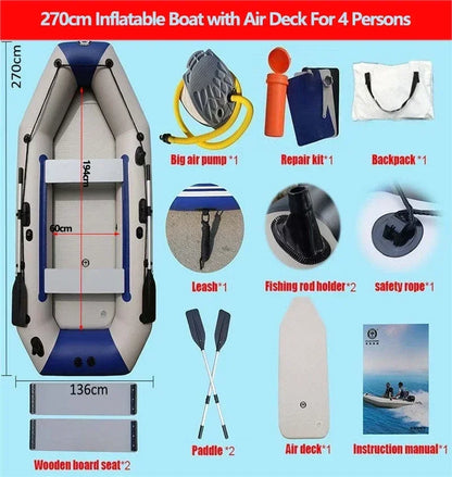 Professional Inflatable Fishing Boat Set