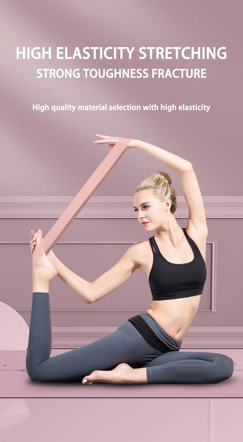 Five Piece Set Yoga Elastic Band, Exercise Resistance Band, Fitness Band, Tension Loop, Hip Training Tension Band