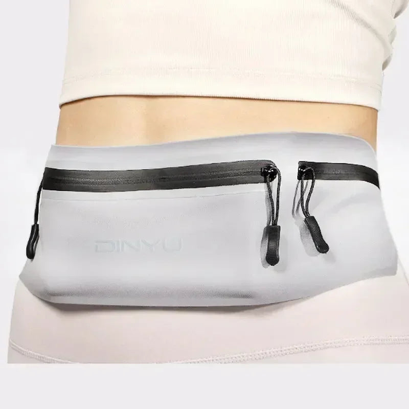 Adjustable sports fanny pack with phone holder for running and gym