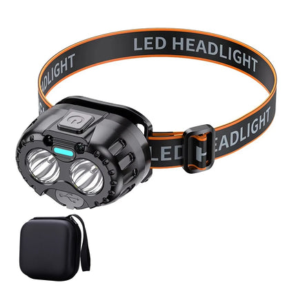 Powerful waterproof LED headlamp 250LM for camping, hiking, and emergencies