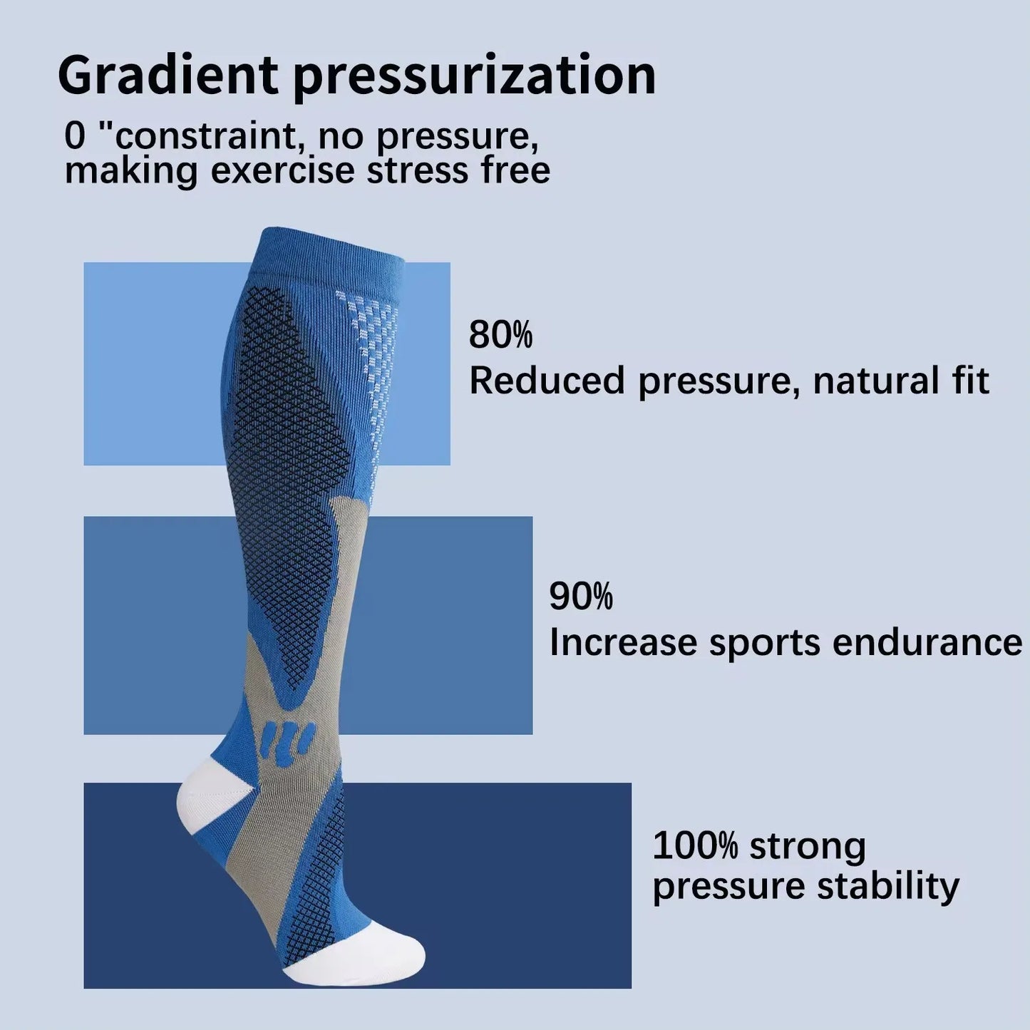 1 Pair Compression Socks Running Support