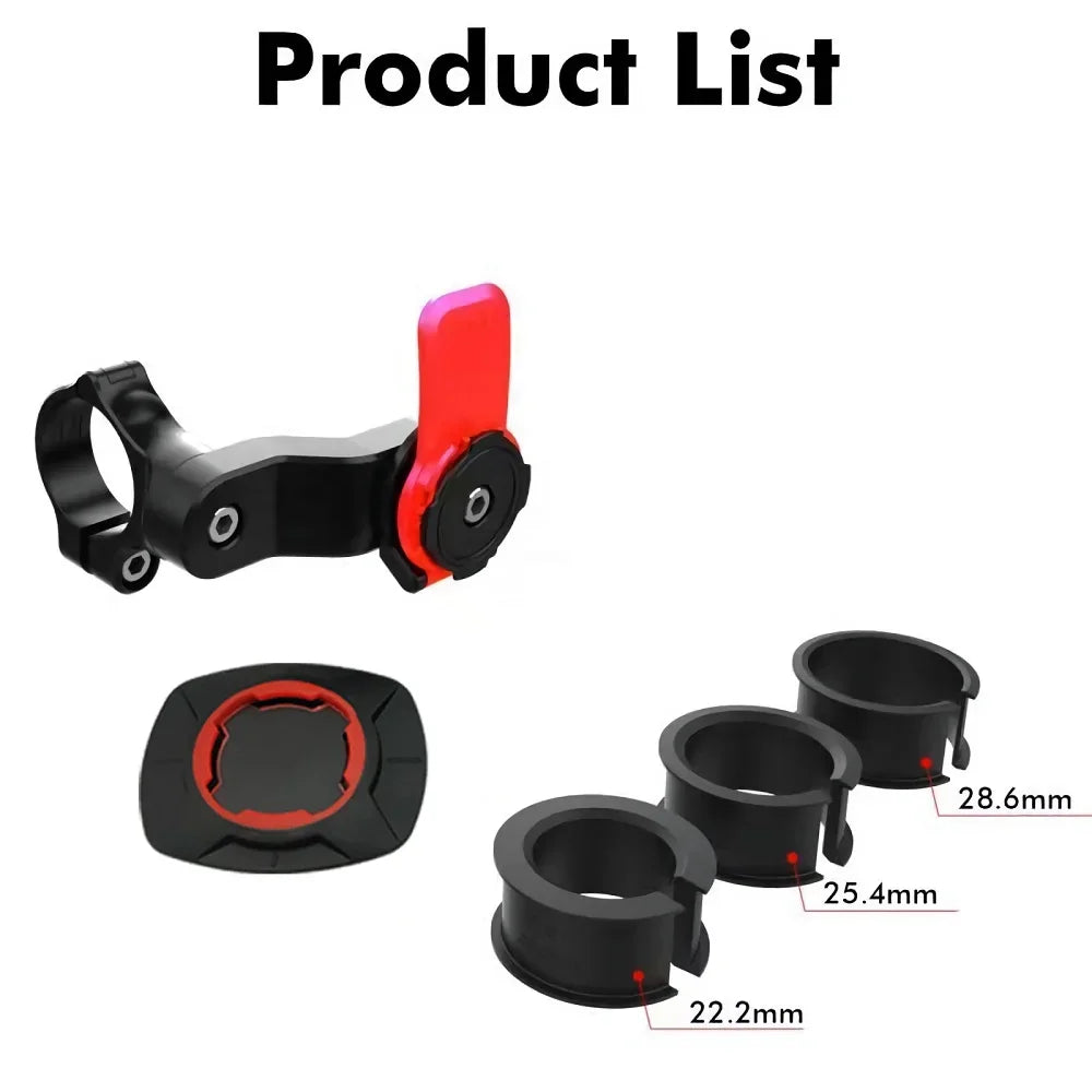 Anti-shake bike phone holder with shock absorber and self-lock mount