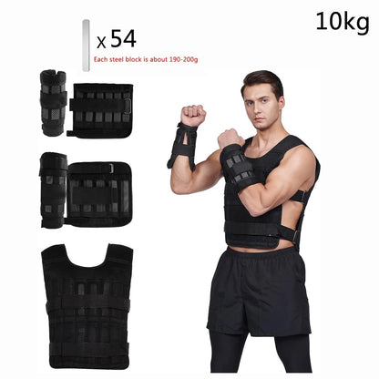 Adjustable Weight Vest & Weights Set for Strength Training