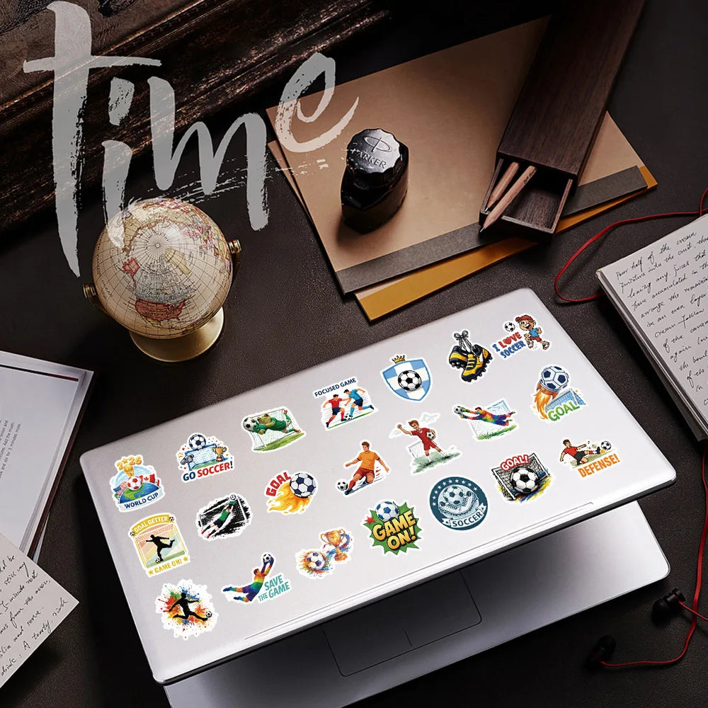 50 Waterproof World Football Stickers