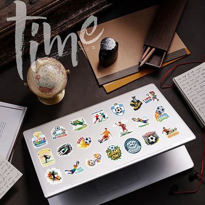 50 Waterproof World Football Stickers