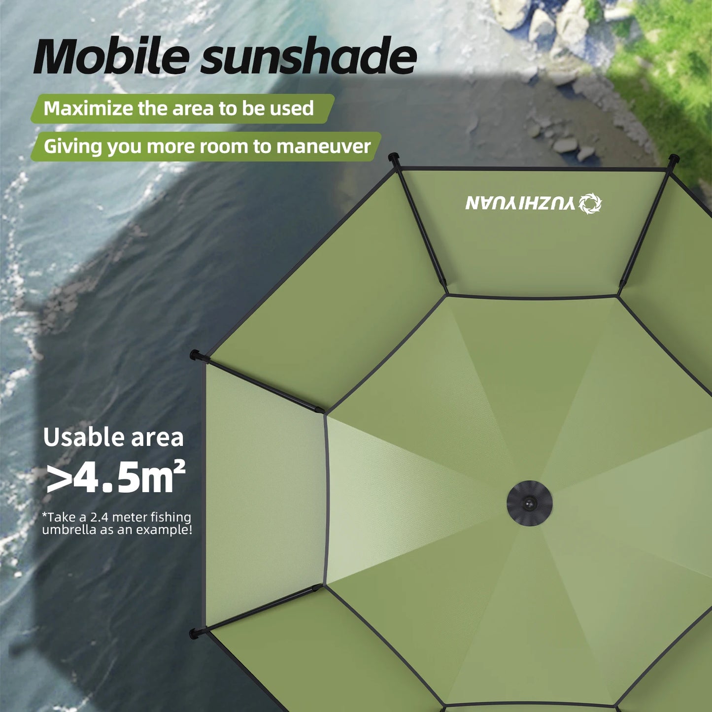 Adjustable Foldable Outdoor Fishing Umbrella