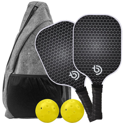 Pickleball Paddles Set-Graphite Carbon Fiber  Lightweight Racquets Set