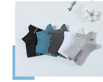 5 Pairs Cotton Short Socks for Male High Quality Women's Low-Cut Crew Ankle Sports Mesh Breathable Summer Casual Soft Men Sock