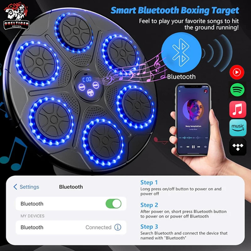 Music Boxing Trainer Bluetooth Wall Mounted