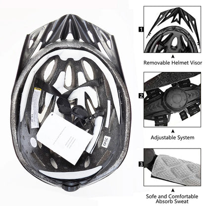 Lightweight cycling helmet with comfort lining for men and women