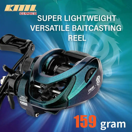 CEMREO Bait Casting Fishing Reel 7kg Drag Magnetic Brake System 7.0:1 Small Body Reel Fishing Tackle Bass Trout Carp Fishing RS