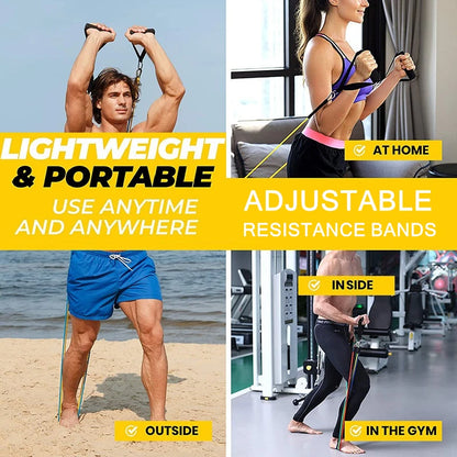 11pcs Resistance Bands Set – Portable Fitness & Strength Training Kit