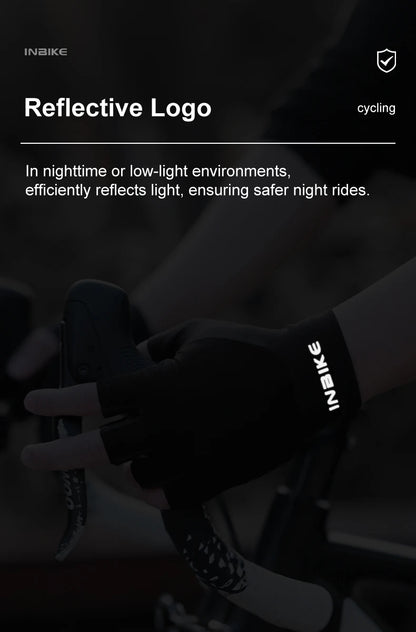 INBIKE half-finger cycling gloves with shock absorption and breathable design