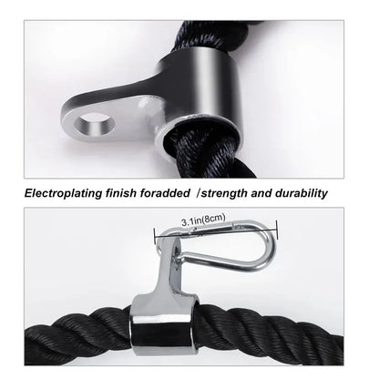 Tricep Pull Rope Push/Pull Gym Cable Attachment