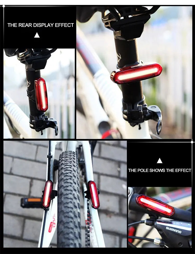 Bicycle Bike Rear Light USB Rechargeable