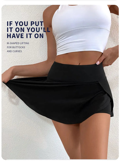 Women High Waist  Yoga Fitness Skirt
