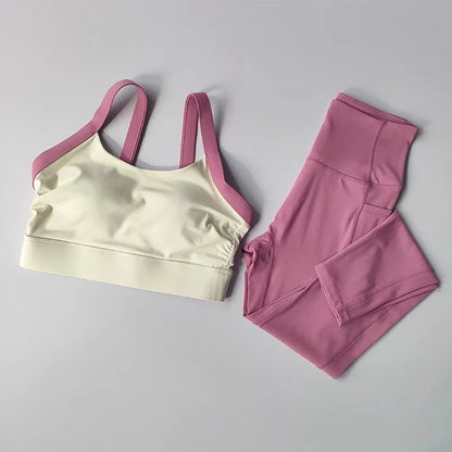 Seamless Yoga Set Bra Leggings