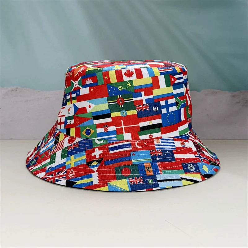 Reversible National Flag Bucket Hat