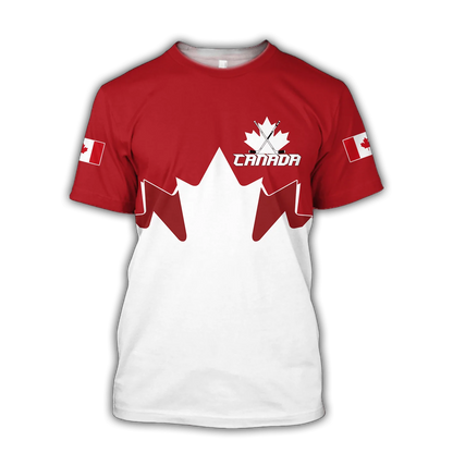 Canadian Flag 3D Printed T-Shirt
