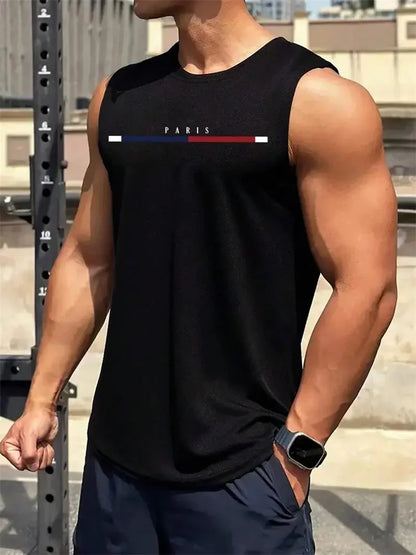 Men's Beach Print Tank Top