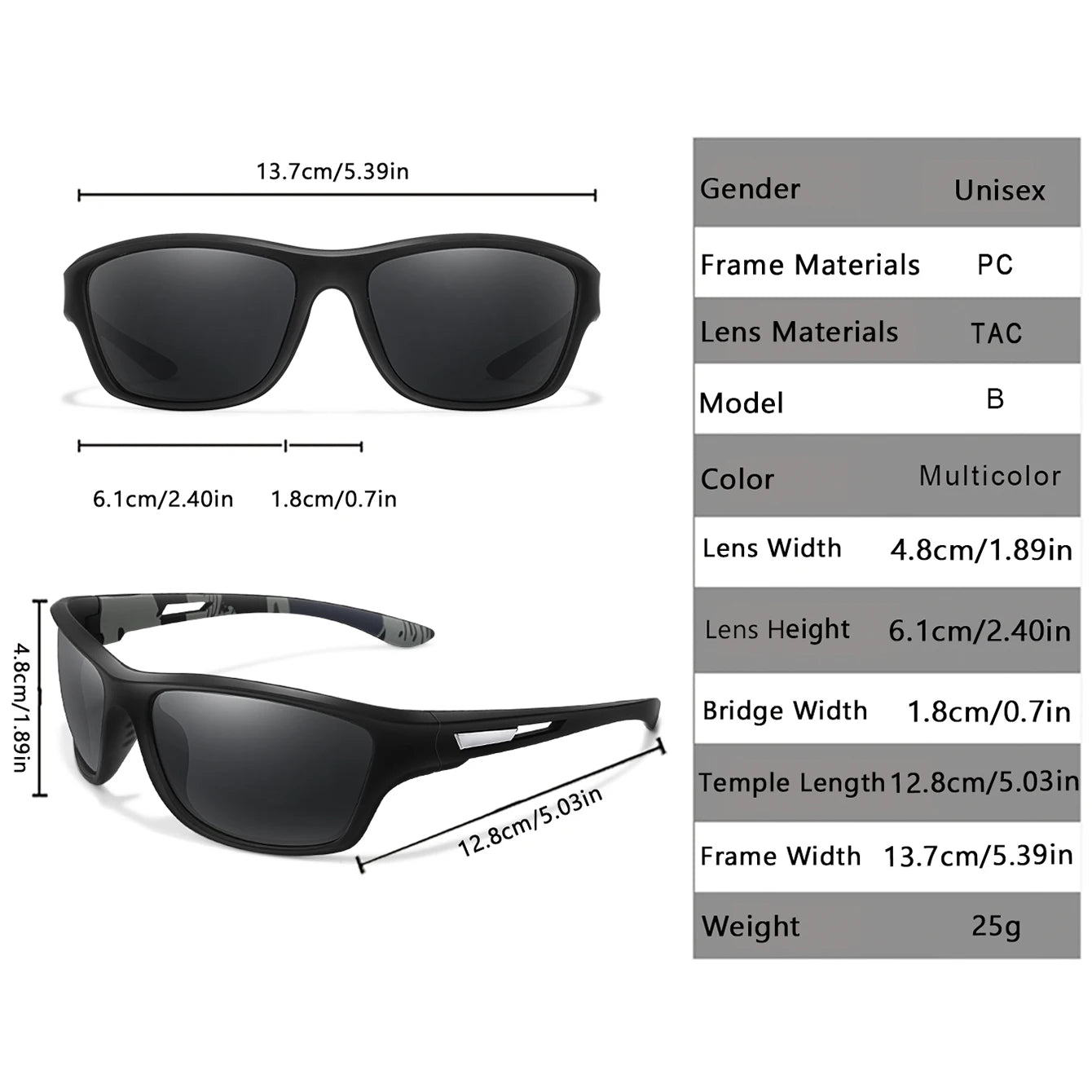 Polarized TAC Lens Fishing Sunglasses