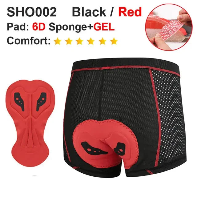 NEWBOLER cycling underwear with 5D gel pad for shockproof comfort