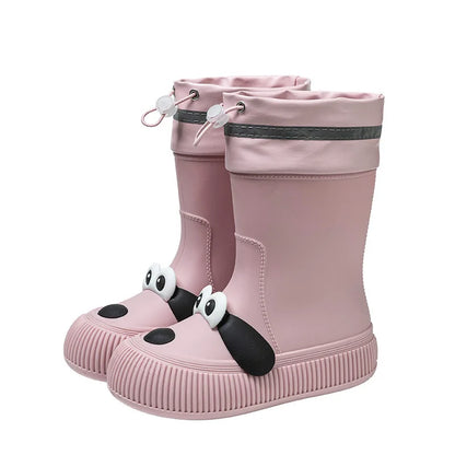 Puppy Pattern Warm Rain Boots