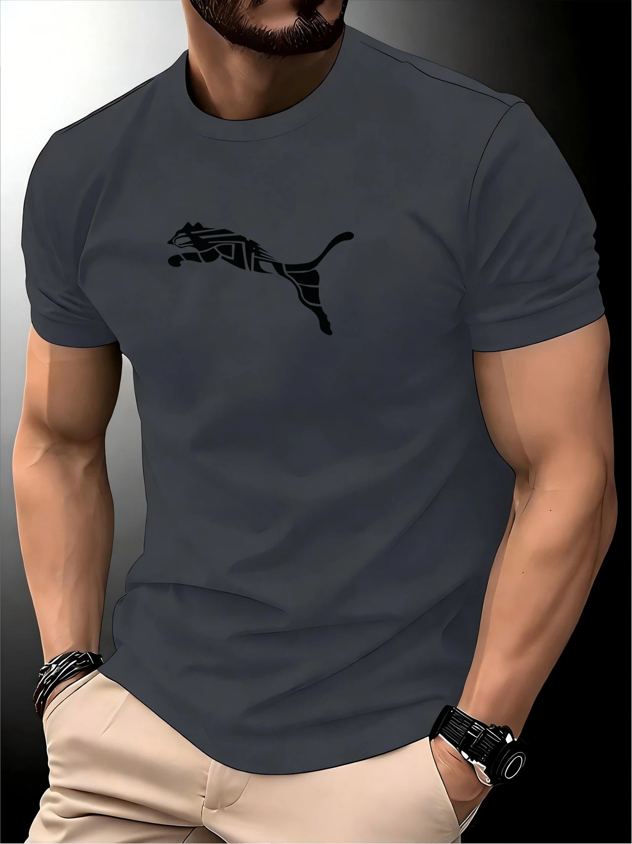 Luxury Fox Leopard Print T-Shirt