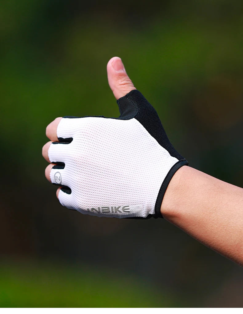 INBIKE half-finger cycling gloves with shock absorption and breathable design