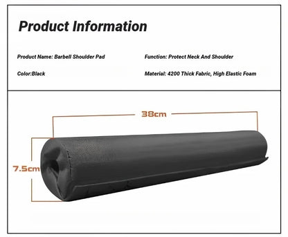 Barbell pad for squats and hip thrusts – neck and shoulder protection for weightlifting