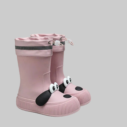 Puppy Pattern Warm Rain Boots