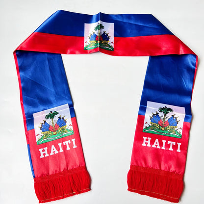Haiti Norway Double-Sided Flag Scarf