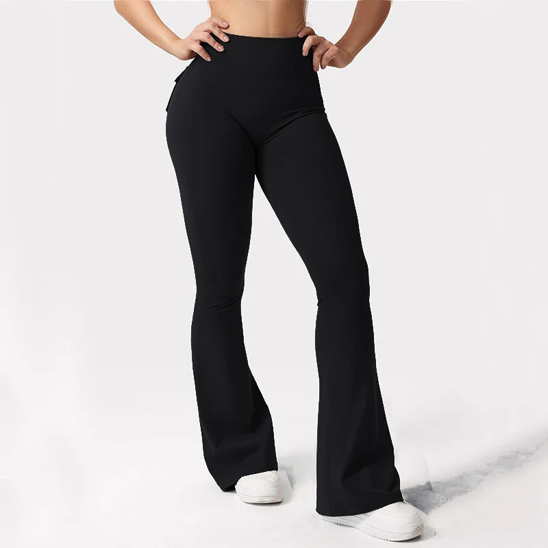 Women’s Flared Yoga Pants – High-Waist Bell-Bottom Workout Leggings