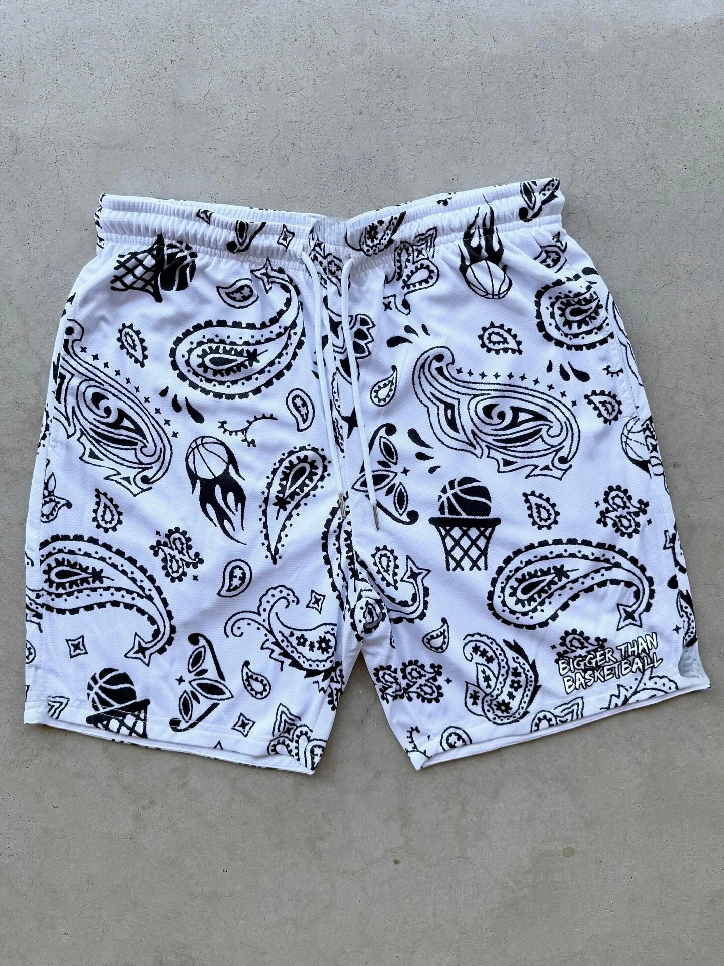 Paisley Basketball Streetwear Shorts
