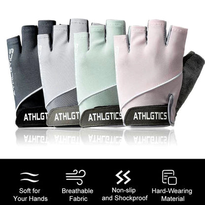 Breathable fingerless training gloves for cycling, gym, and weightlifting