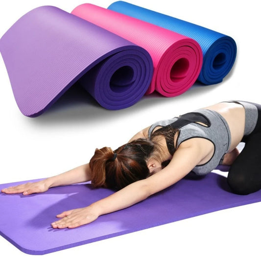Thick anti-skid yoga mat for exercise, pilates, and home workouts