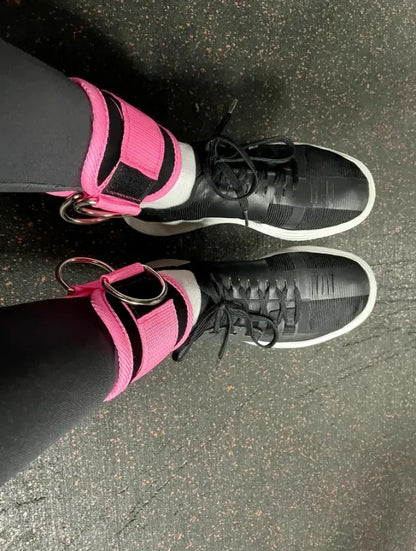 TPE resistance bands with ankle straps for leg strength and gym workouts