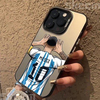 Messi Electroplate Silver iPhone Case