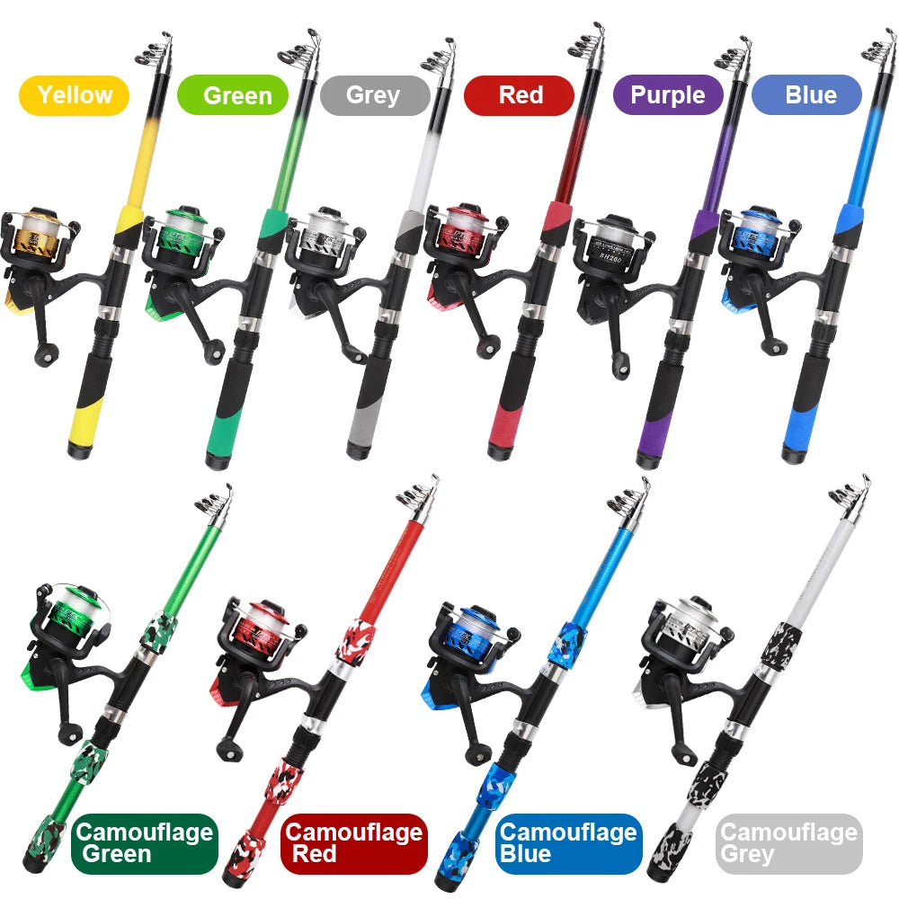 Telescopic Spinning Rod Combo Set