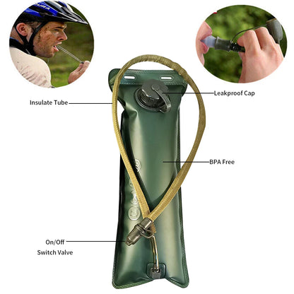 Hydration bladder 2L–3L for running, camping, and hydration backpacks